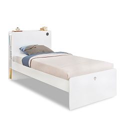 Bílá jednolůžková postel White Bed, 100 x 200 cm