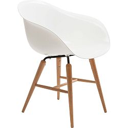 Bílá jídelní židle Kare Design Armlehe Forum
