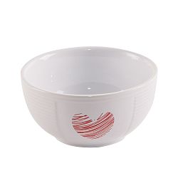 Bílá keramická miska Orion Heart, ø 11,5 cm