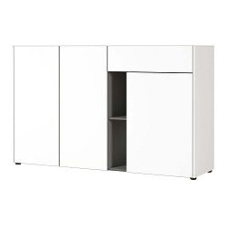 Bílá komoda Germania Wide Veluva, šířka 154 cm