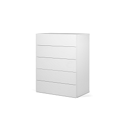 Bílá komoda s 5 zásuvkami TemaHome Aurora