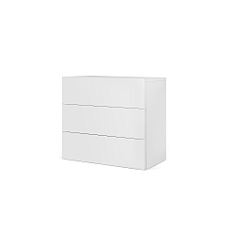 Bílá komoda se 3 zásuvkami TemaHome Aurora