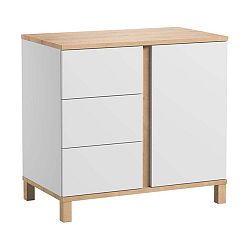 Bílá komoda Vox Altitude, výška 85 cm