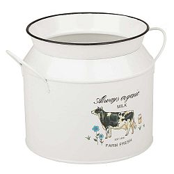 Bílá kovová nádoba Kash Cow, ø 19 cm