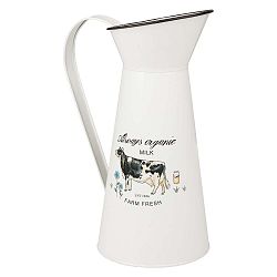 Bílá kovová nádoba Kash Cow, výška 27,5 cm