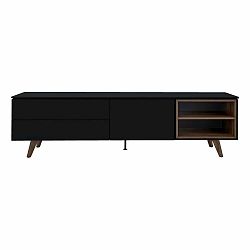 Bílá nízká komoda 210x57 cm Plain – Tenzo