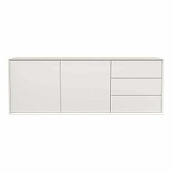 Bílá nízká závěsná komoda 168x61 cm Wall – Tenzo