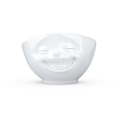 Bílá porcelánová smějící se miska 58products