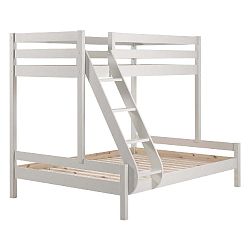 Bílá rodinná postel se 2 lůžky Vipack Pino Martin