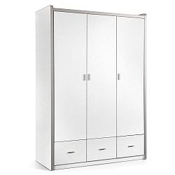 Bílá šatní skříň Vipack Bonny, 202 x 140,5 cm