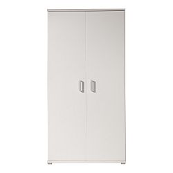 Bílá šatní skříň Vipack Milan, šířka 105 cm
