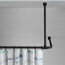 Bílá stropní opěra pro sprchový závěs Wenko, 57 cm