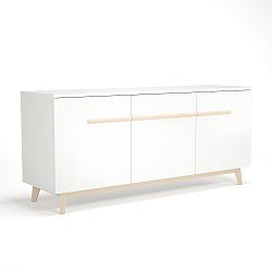 Bílá třídveřová komoda Artemob Naiss
