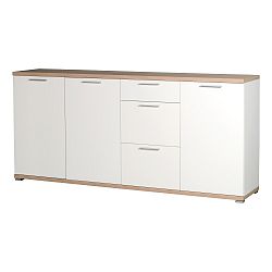 Bílá trojdveřová komoda s šuplíky Germania Top