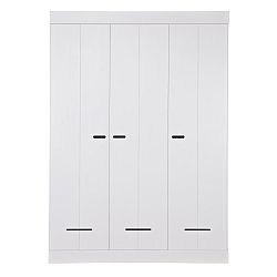 Bílá trojkřídlá skříň De Eekhoorn Locker