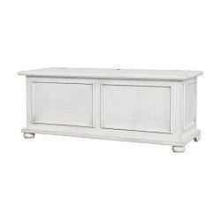 Bílá úložná truhla Jenifer, délka 128 cm