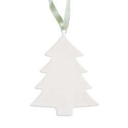Bílá zavěsná keramická dekorace Ewax Tree
