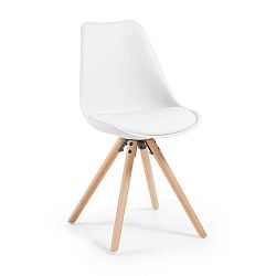 Bílá židle s bukovými nohami loomi.design Lumos
