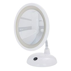 Bílé kosmetické zrcadlo s LED světlem Wenko Style