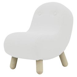 Bílé křeslo Softline Bob Eco Cotton White