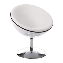 Bílé otočné křeslo Kokoon Sphere