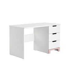 Bílo-růžový psací stůl Pinio Mini, délka 120 cm