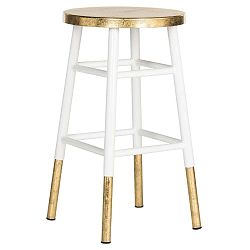 Bílo-zlatá stolička Safavieh Counterstool
