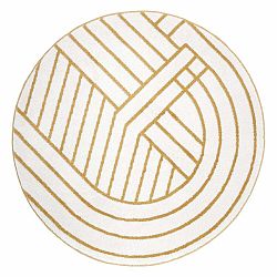 Bílo-žlutý koberec Nattiot Luisa, ø 110 cm