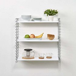Bílý 3patrový regál v barvě mědi Metaltex Libros