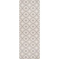 Bílý běhoun White Label Nori, 100 x 65 cm