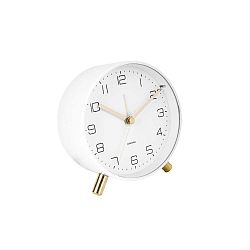 Bílý budík Karlsson Lofty, ø 11 cm