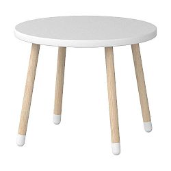 Bílý dětský stolek Flexa Dots, ø 60 cm