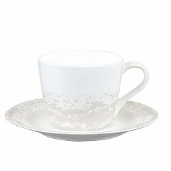 Bílý hrnek s podšálkem Churchill China Harlequin