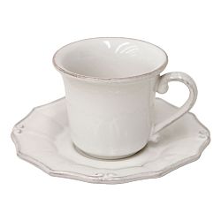 Bílý hrnek s podšálkem Costa Nova Barroco, 120 ml