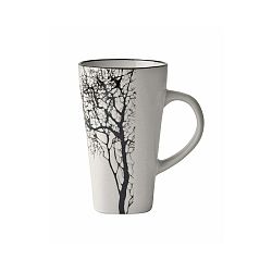 Bílý hrnek z kameniny KJ Collection Tree, 300 ml