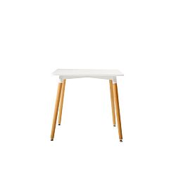 Bílý jídelní stůl Jane, ⌀ 80 cm