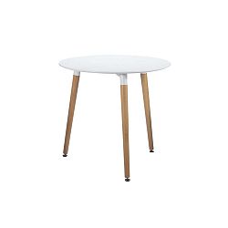 Bílý jídelní stůl Leitmotiv Elementary, ø 75 cm