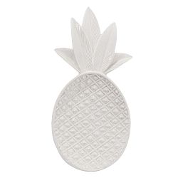 Bílý kameninový podnos Bloomingville Pineapple