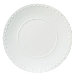 Bílý kameninový talíř Côté Table Caravane