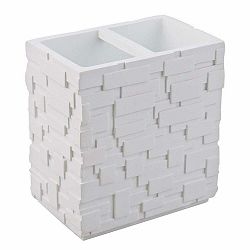 Bílý kelímek na zubní kartáčky Tomasucci Wall