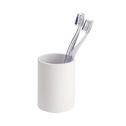 Bílý kelímek na zubní kartáčky Wenko Inca