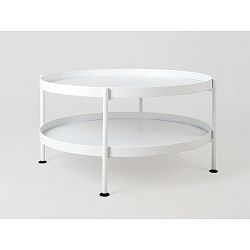 Bílý konferenční stolek Custom Form Hanna, ⌀ 60 cm