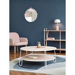 Bílý konferenční stolek HARTÔ Eugénie, ⌀ 90 cm