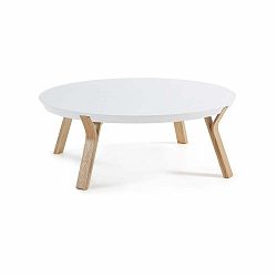 Bílý konferenční stolek Kave Home Solid, Ø 90 cm