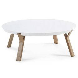 Bílý konferenční stolek La Forma Solid, Ø 90 cm
