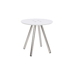 Bílý konferenční stolek Letmotiv Sliced, ø 40 cm