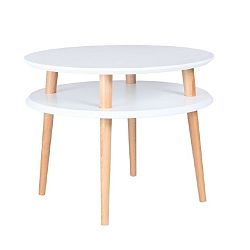Bílý konferenční stolek Ragaba UFO, ⌀ 57 cm
