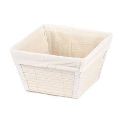 Bílý košík Wenko Bamboo, 15 x 15 cm