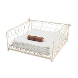 Bílý kovový držák na ubrousky T&G Woodware