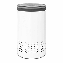 Bílý kovový koš na prádlo 60 l – Brabantia